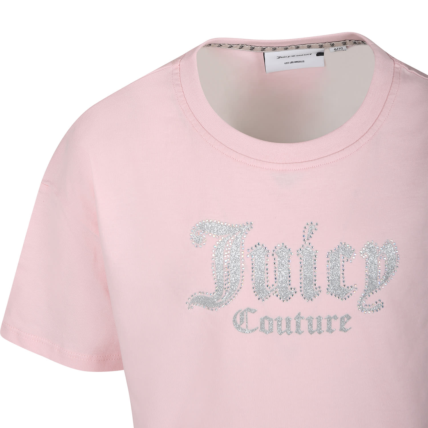 Shop Juicy Couture Pink Suit For Girl With Logo In Multicolor