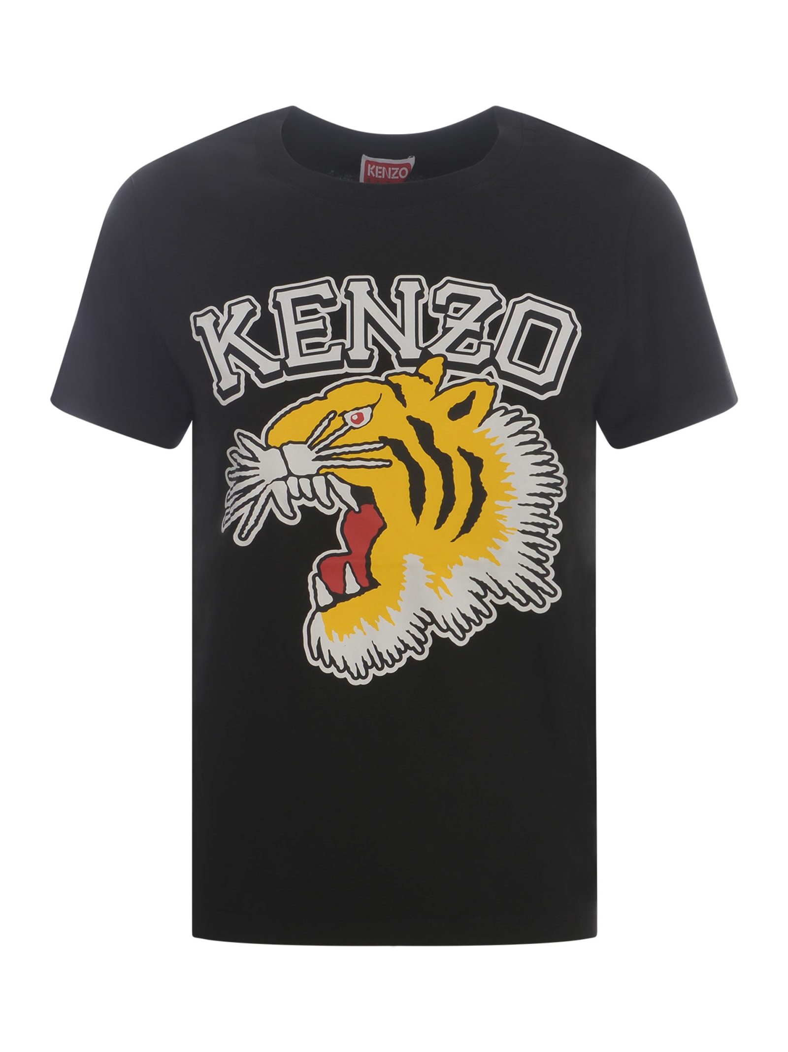 Shop Kenzo T-shirt  Tiger In Cotton In Nero