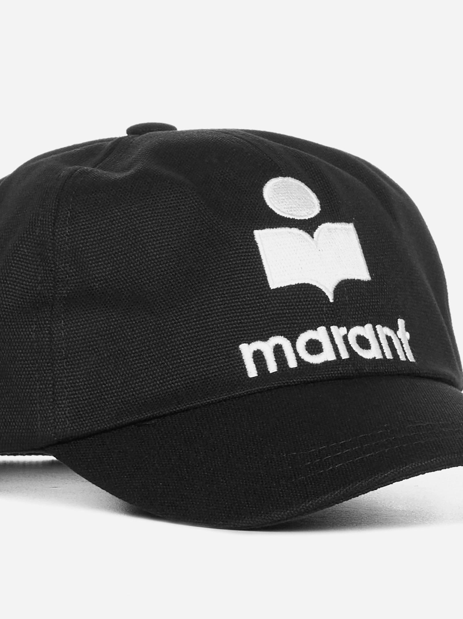 Shop Isabel Marant Tyron Cotton Baseball Cap In Black