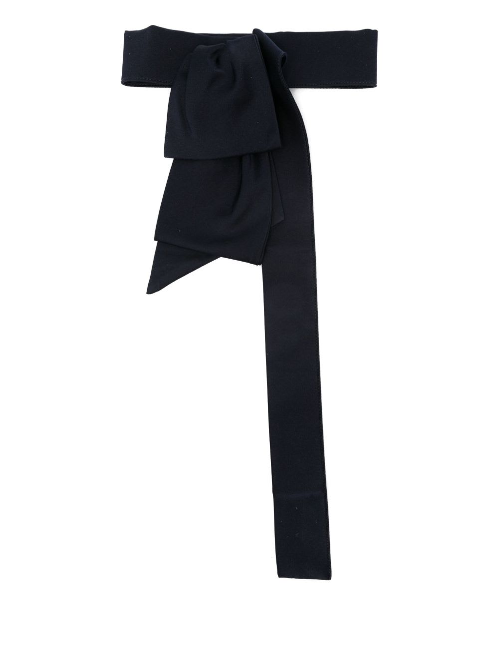 Forte Forte Satin Silk Bow Tie In Blue