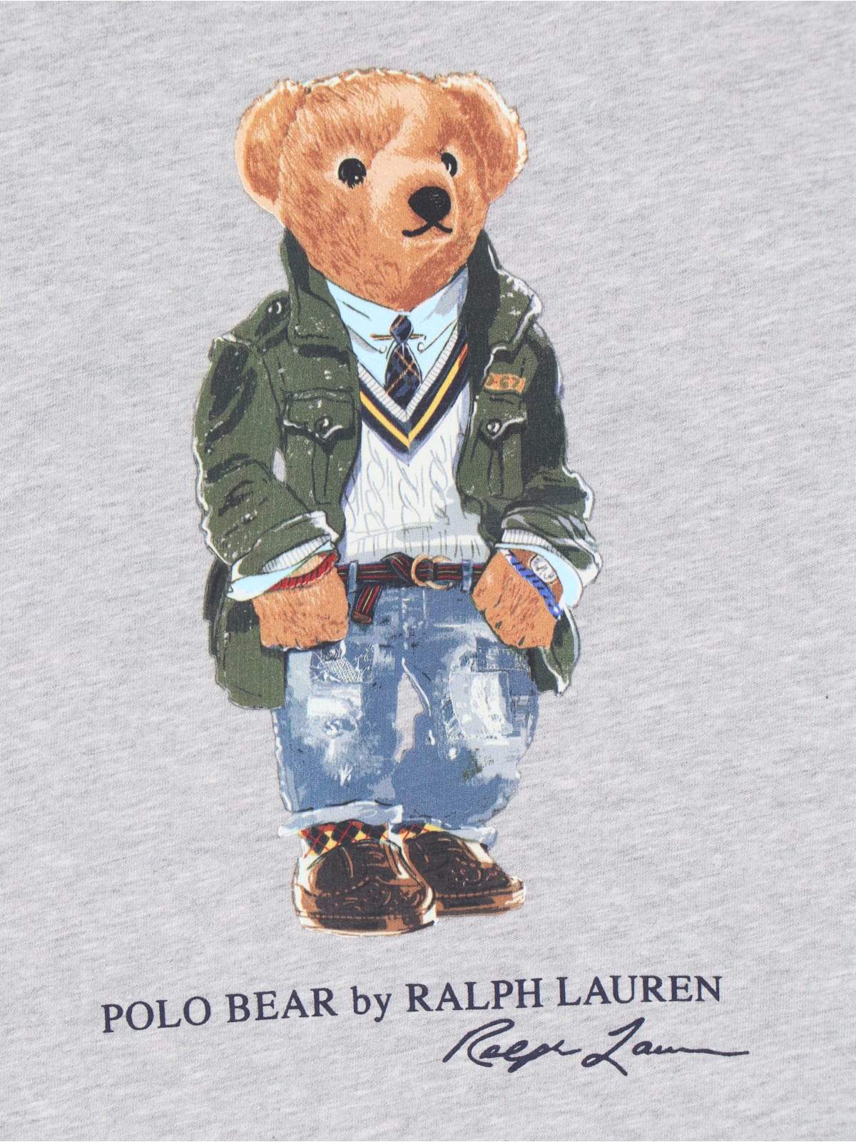 Shop Polo Ralph Lauren Polo Bear T-shirt In Gray