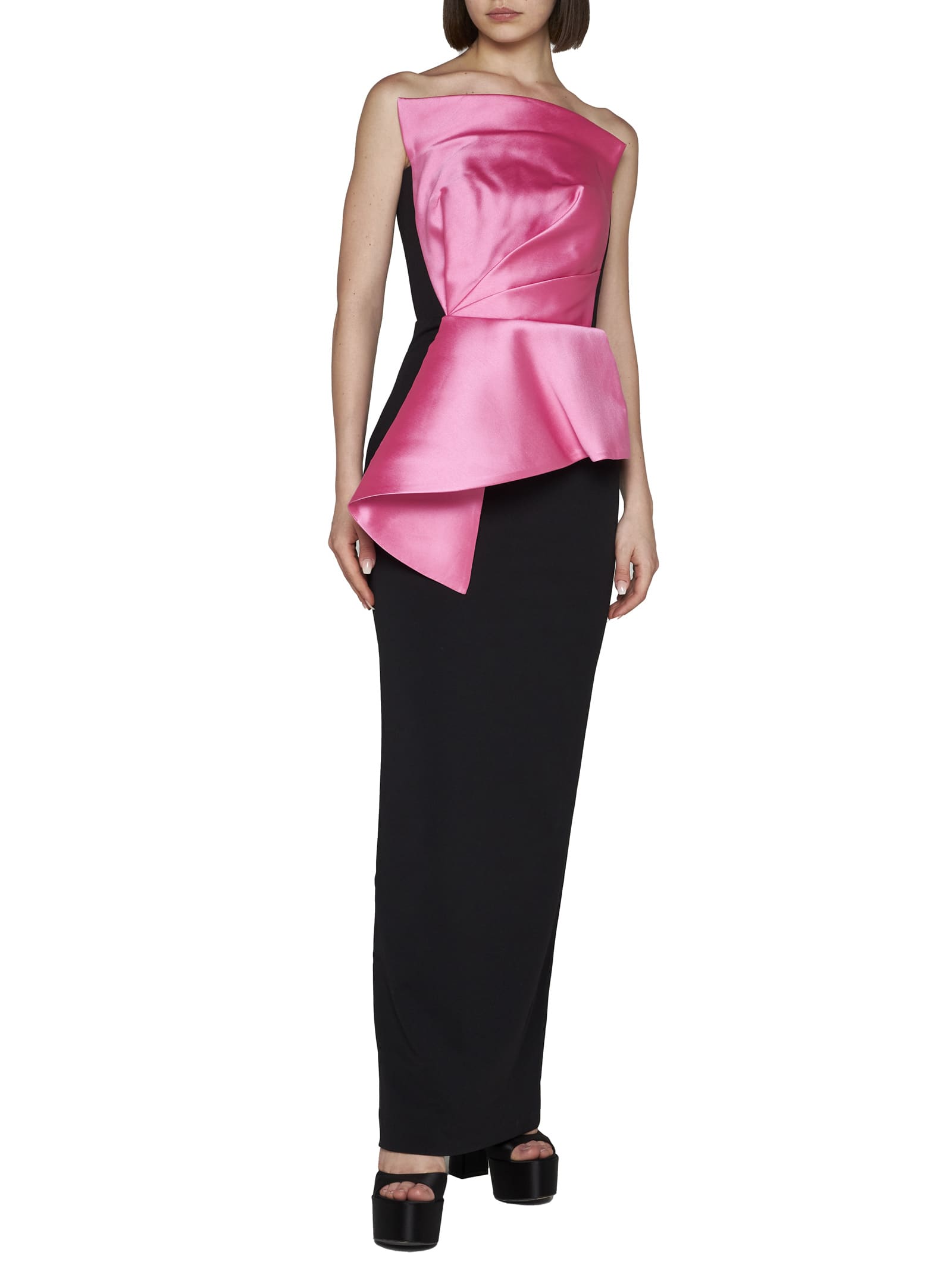 Shop Solace London Dress In Rose Pink/black