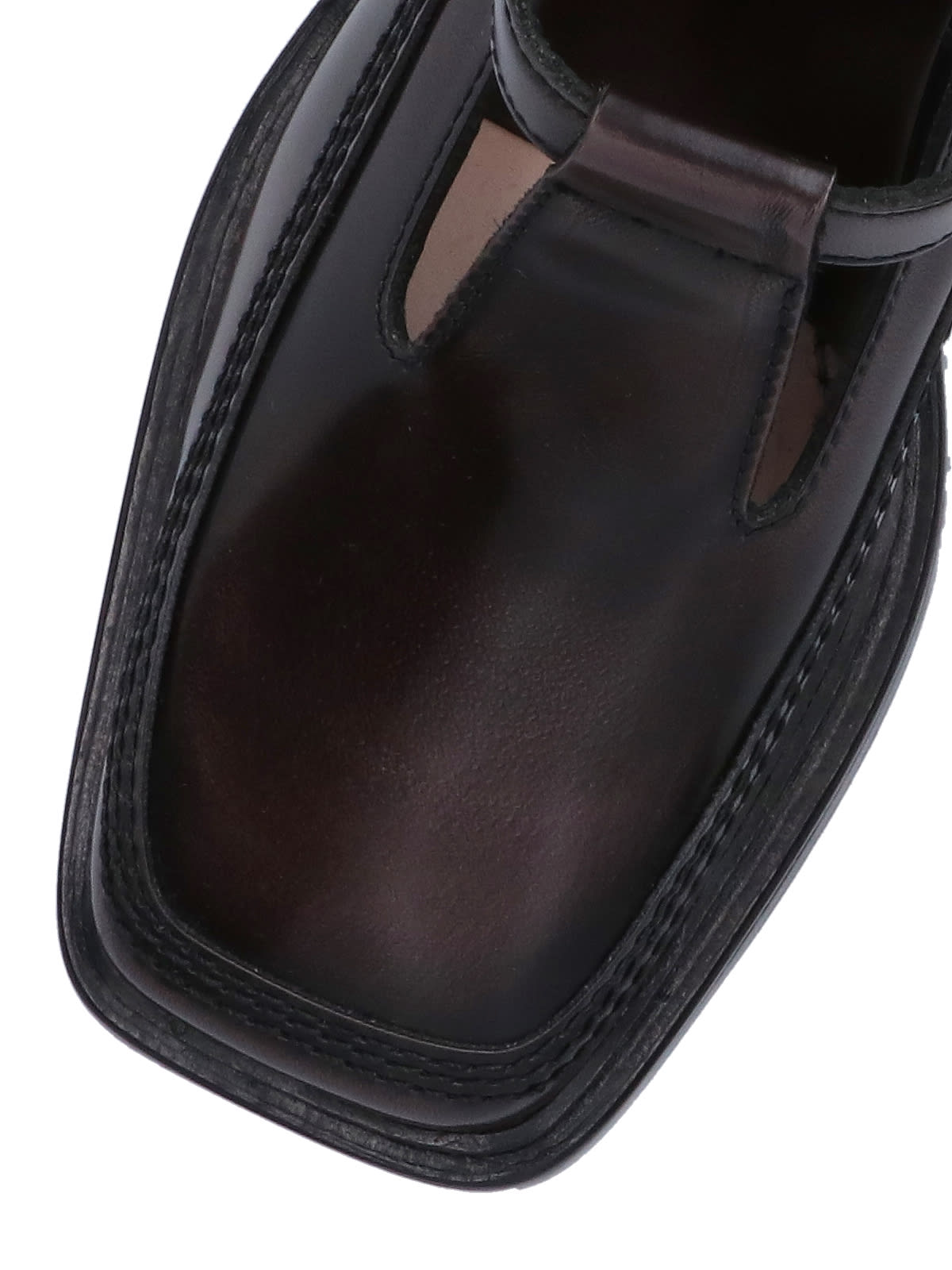 Shop Hereu Sio Heel Loafers In Black