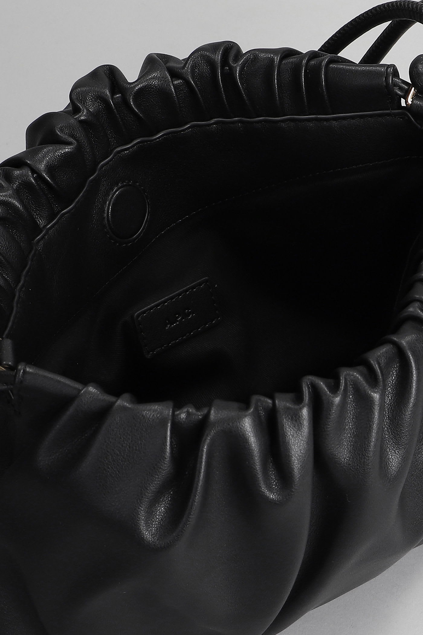 Apc Ninon Shoulder Bag In Black Polyuretan In Black