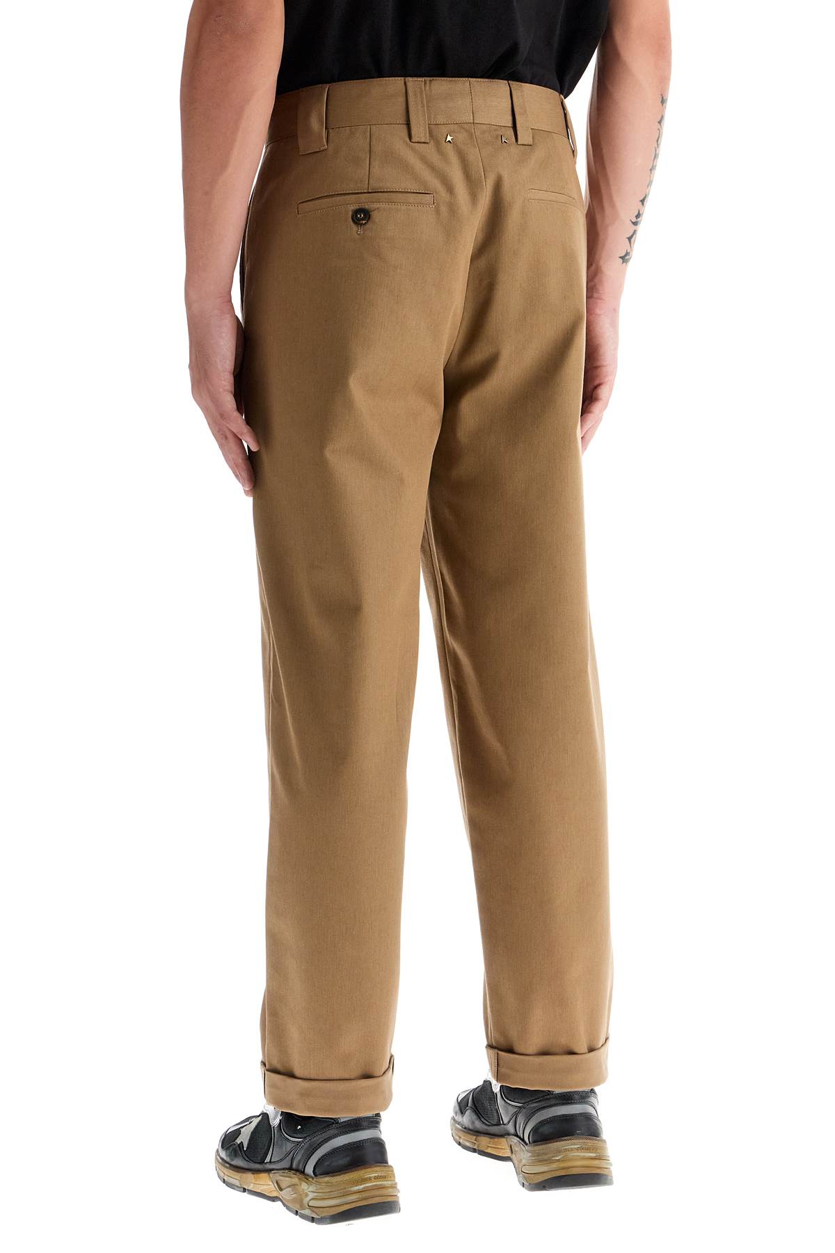 Shop Golden Goose Golden Collection Chino Pants In Khaki Beige (beige)