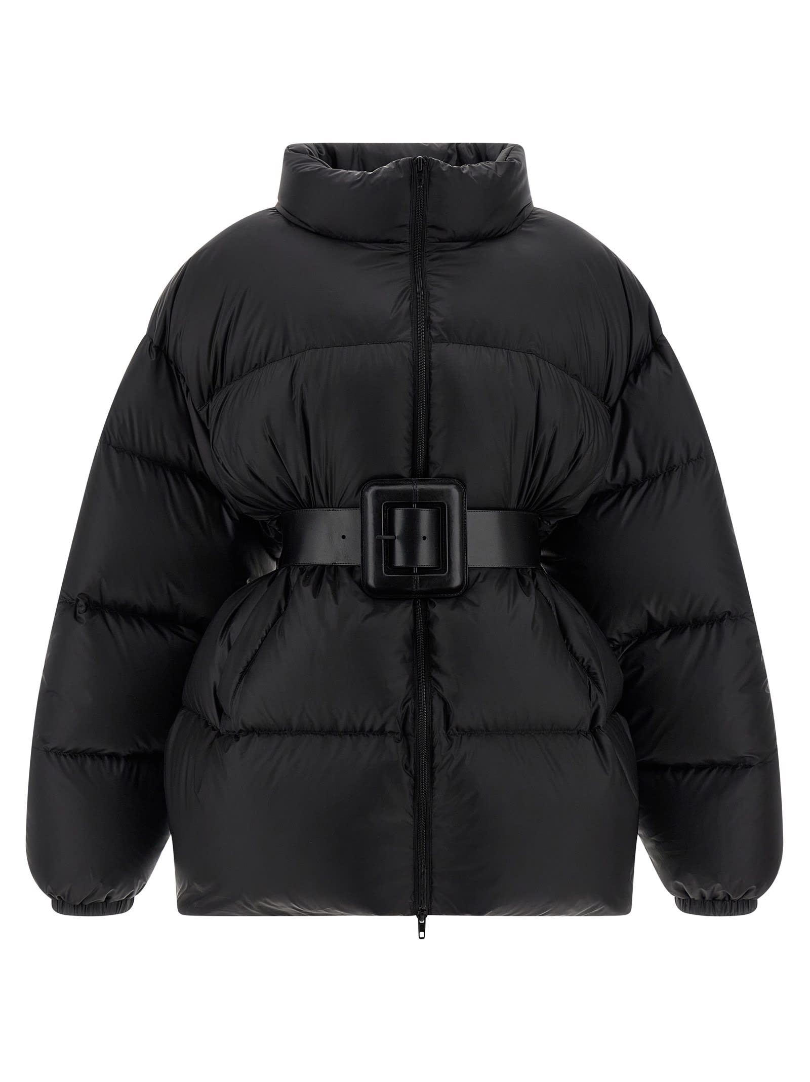 Balenciaga Hourglass Belted Jacket In Black
