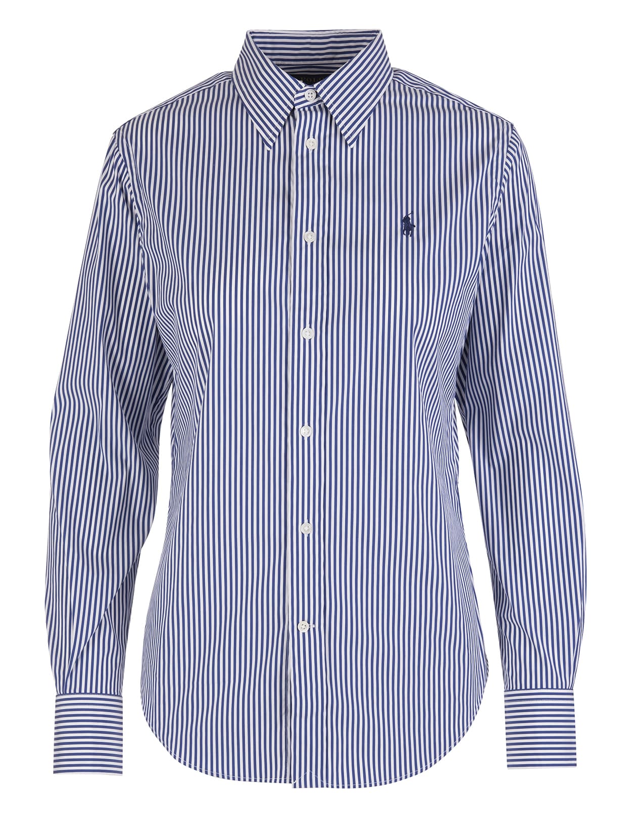 Ralph Lauren Woman Classic Fit Navy Blue Striped Cotton Shirt
