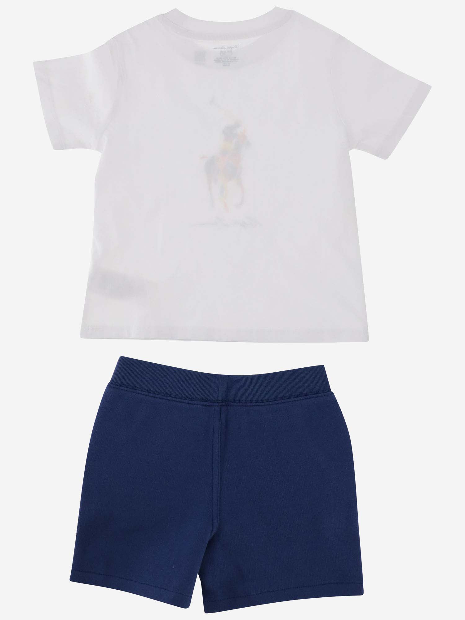 Shop Ralph Lauren Two-piece Cotton Outfit Set In White