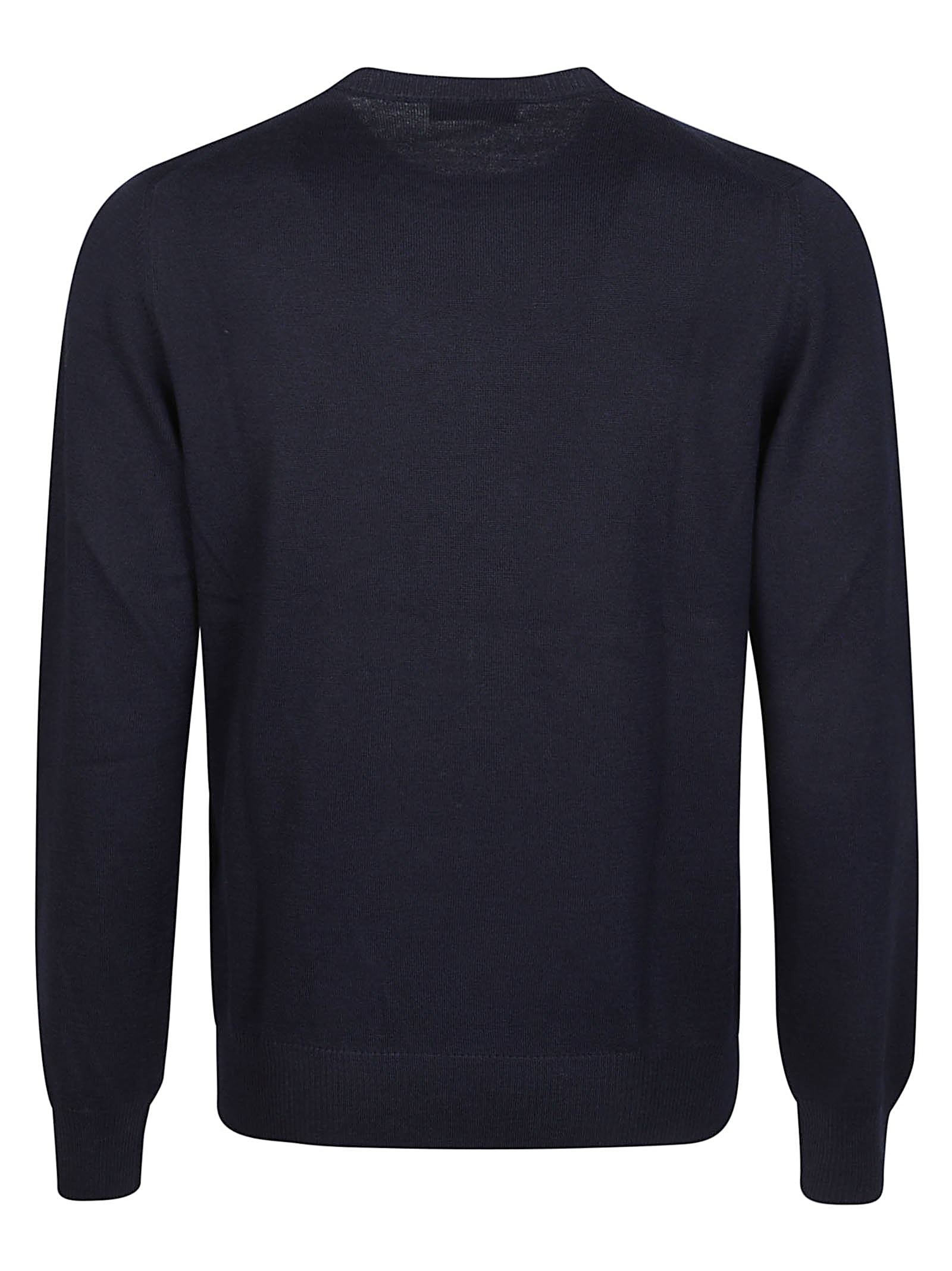 Fay Navy Blue Crew Neck Sweater In Blue
