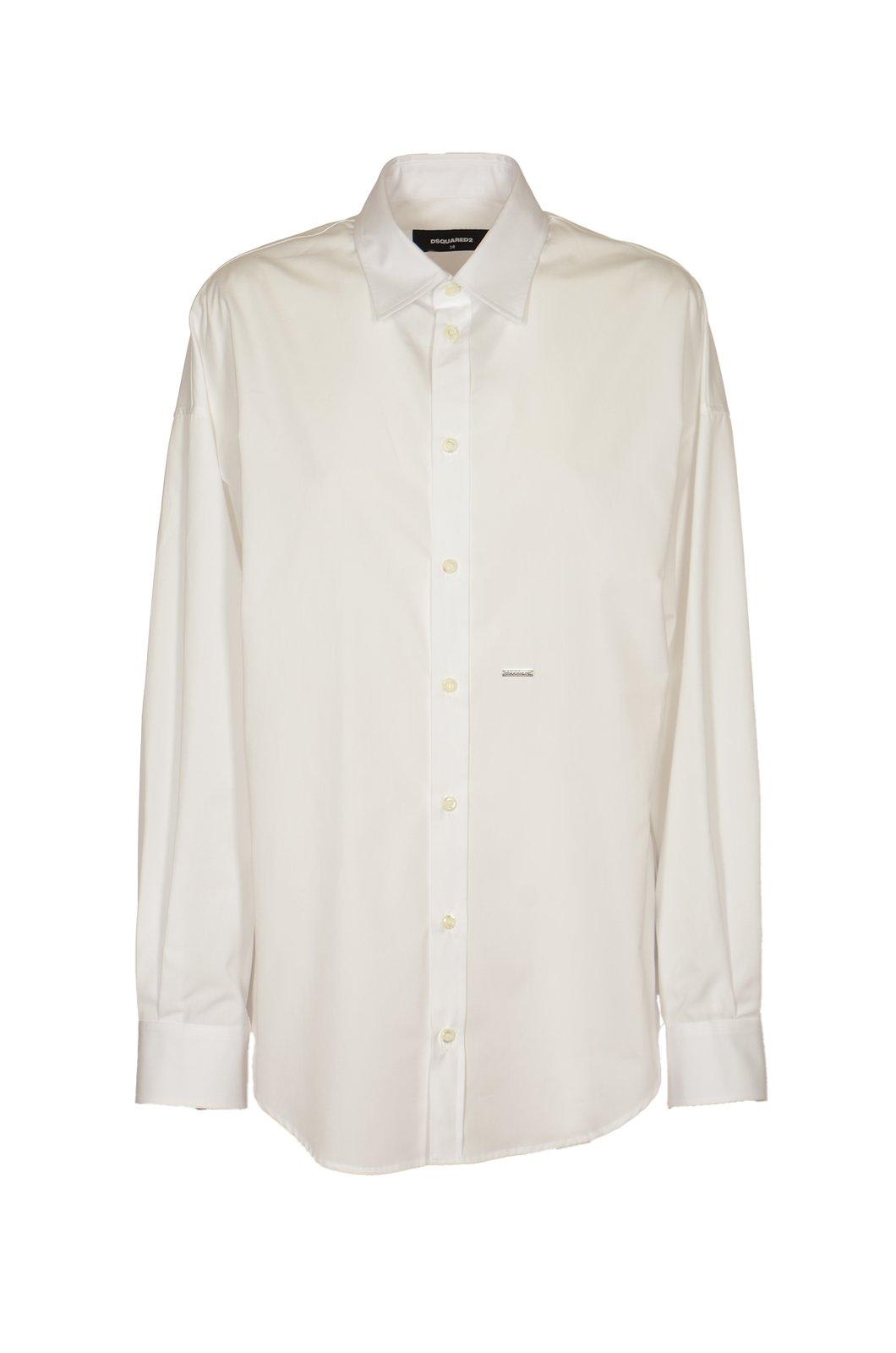 Shop Dsquared2 Long-sleeved Button-up Shirt