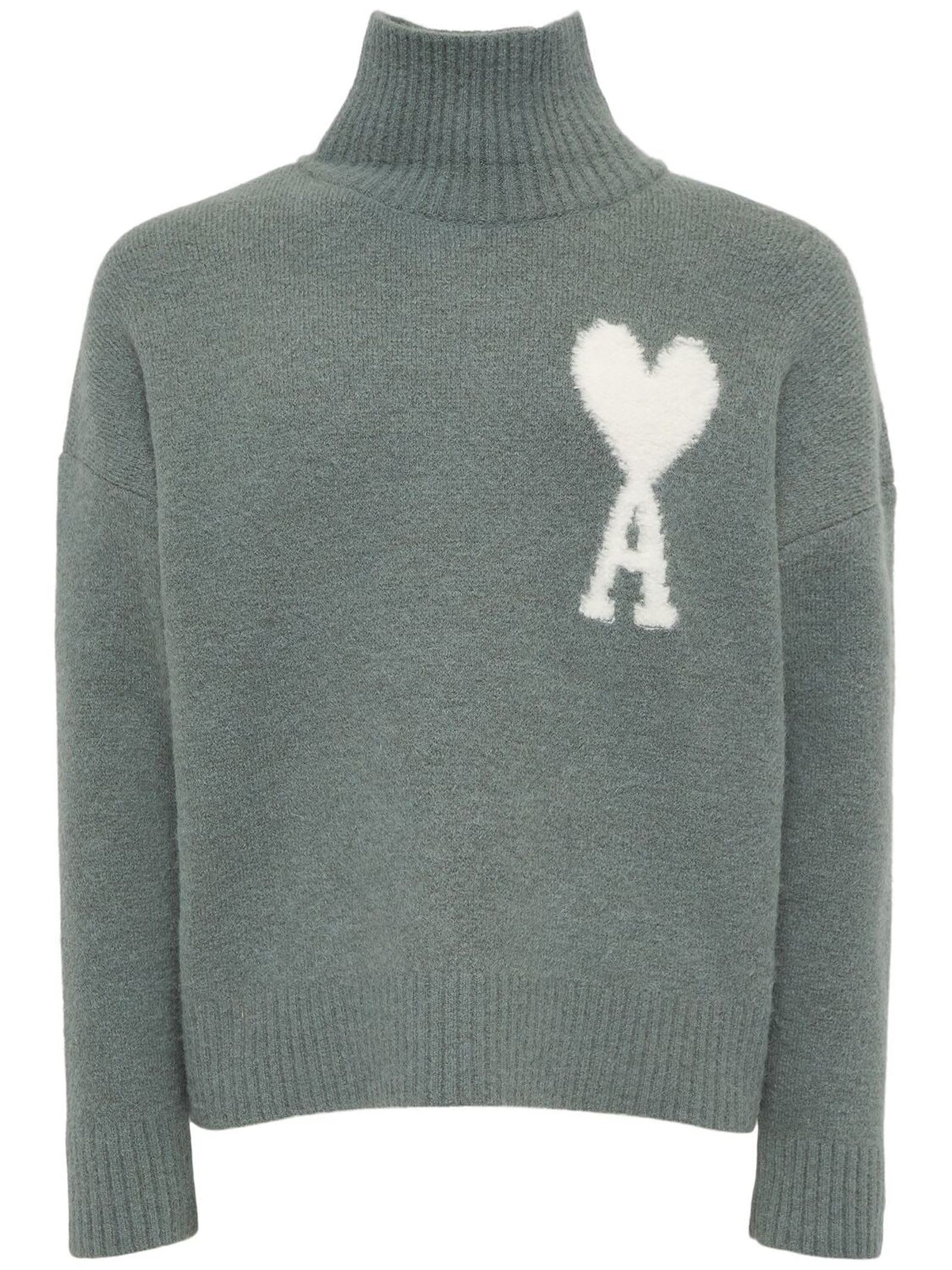 Shop Ami Alexandre Mattiussi Ami Sweaters Green