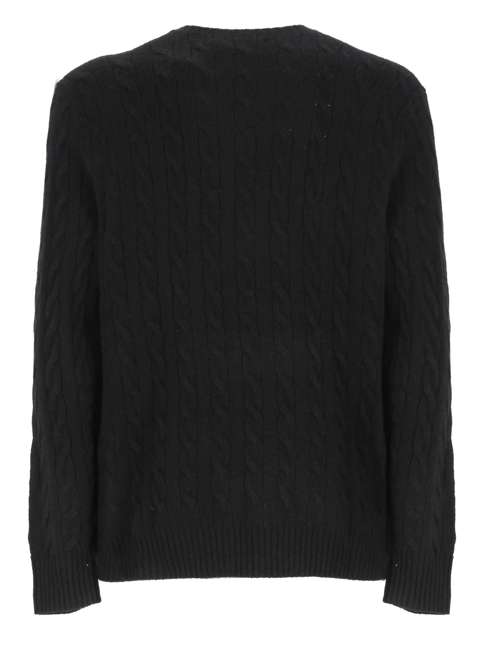 Shop Ralph Lauren Wool And Cashmere Sweater In Black