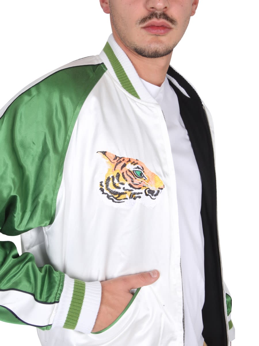 Kenzo Double Face Bomber Jacket France Japan In Black