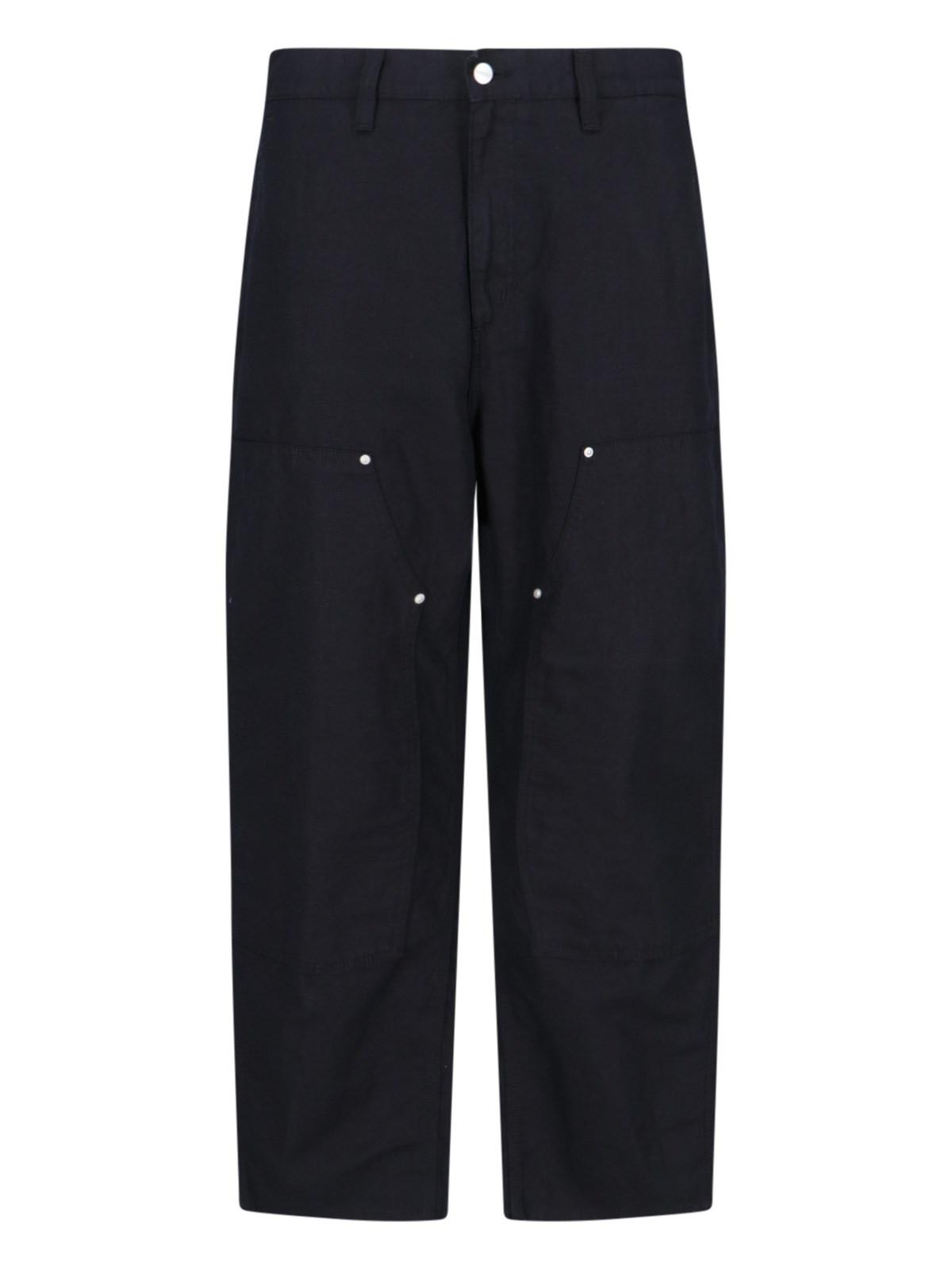 Shop Carhartt Walter Double Knee Carpenter Pants In Black