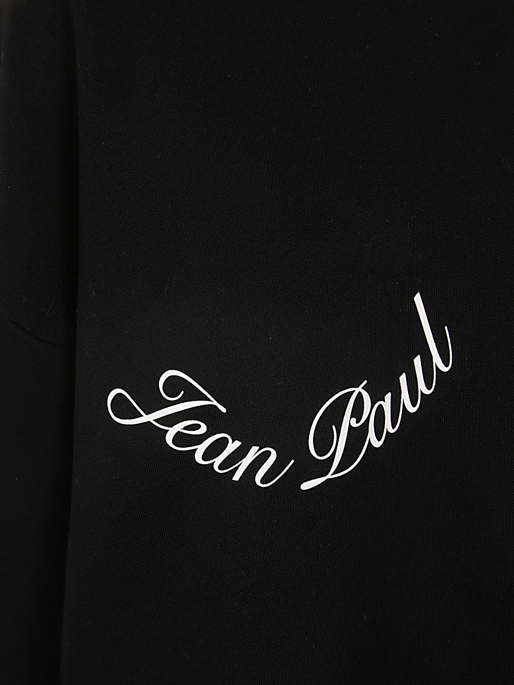 Shop Jean Paul Gaultier Crewneck Cotton Sweatshirt With Detail In Black White