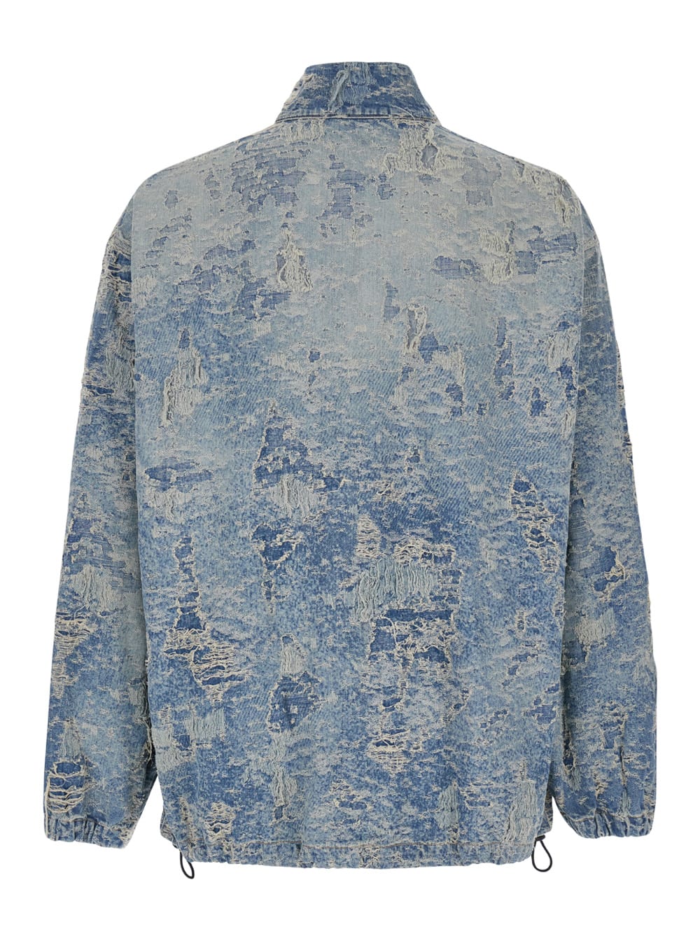 Shop Diesel Denim Jacquard Destroy In Light Blue