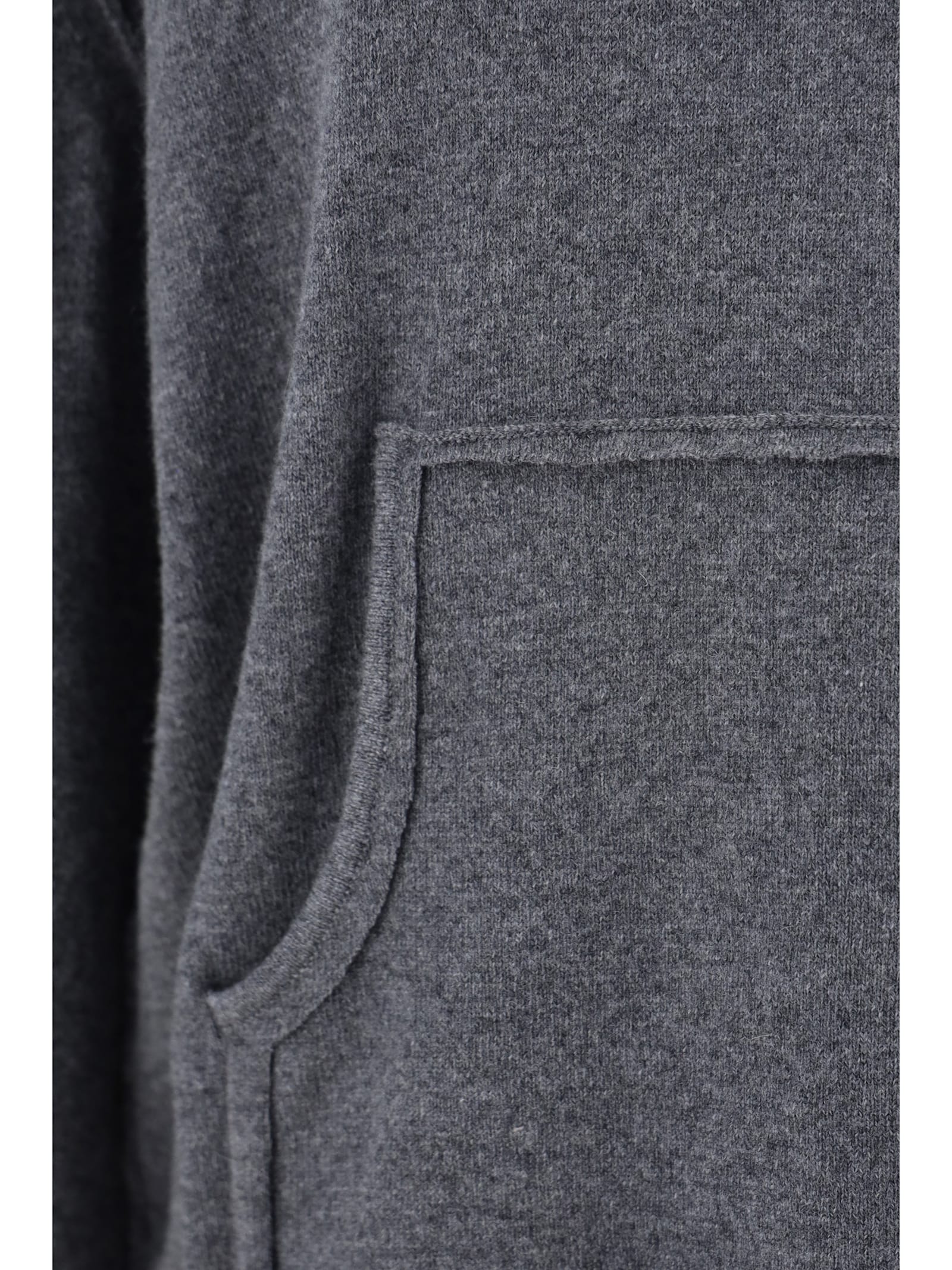 Shop Maison Margiela Hoodie In Medium Grey