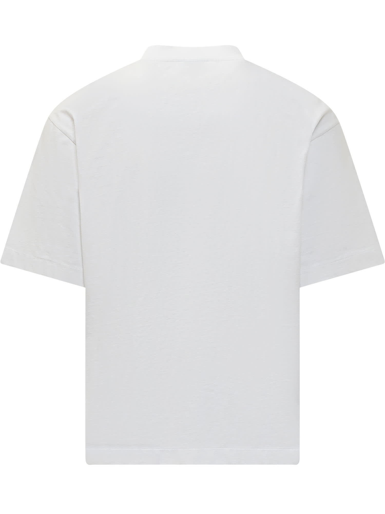 Shop Off-white T-shirt With Logo In White-black