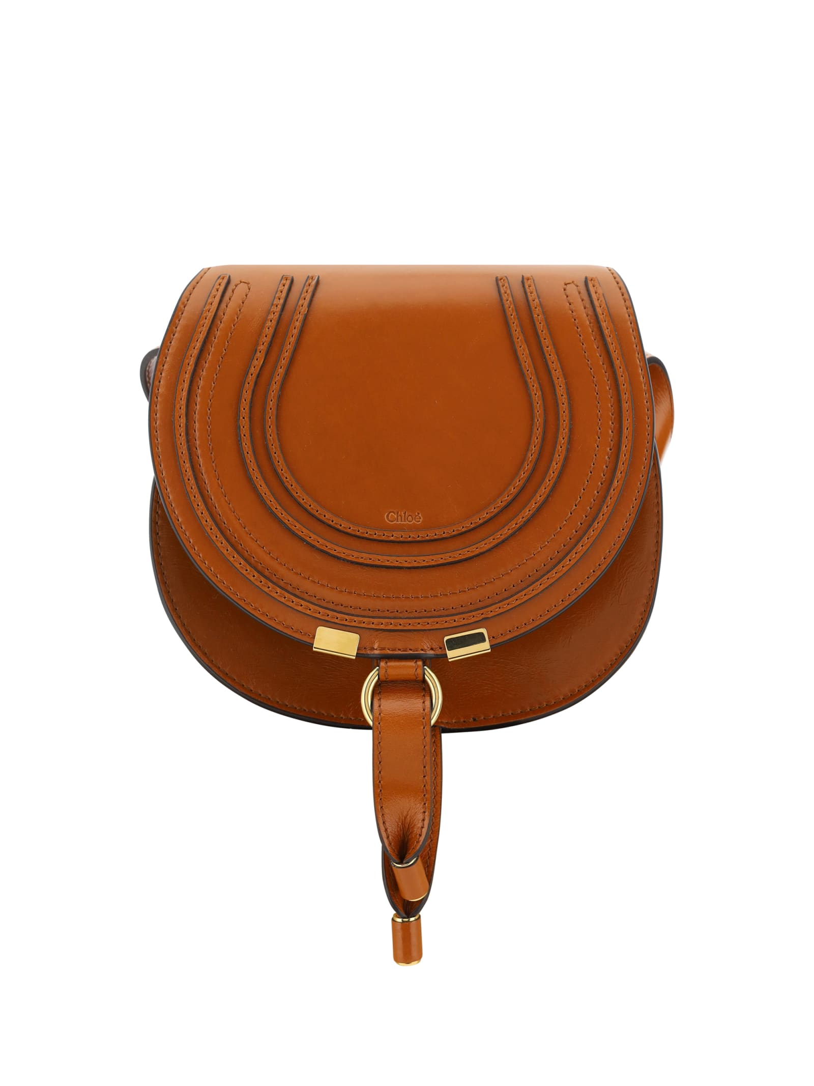 Shop Chloé Small Marcie Shoulder Bag In Brown