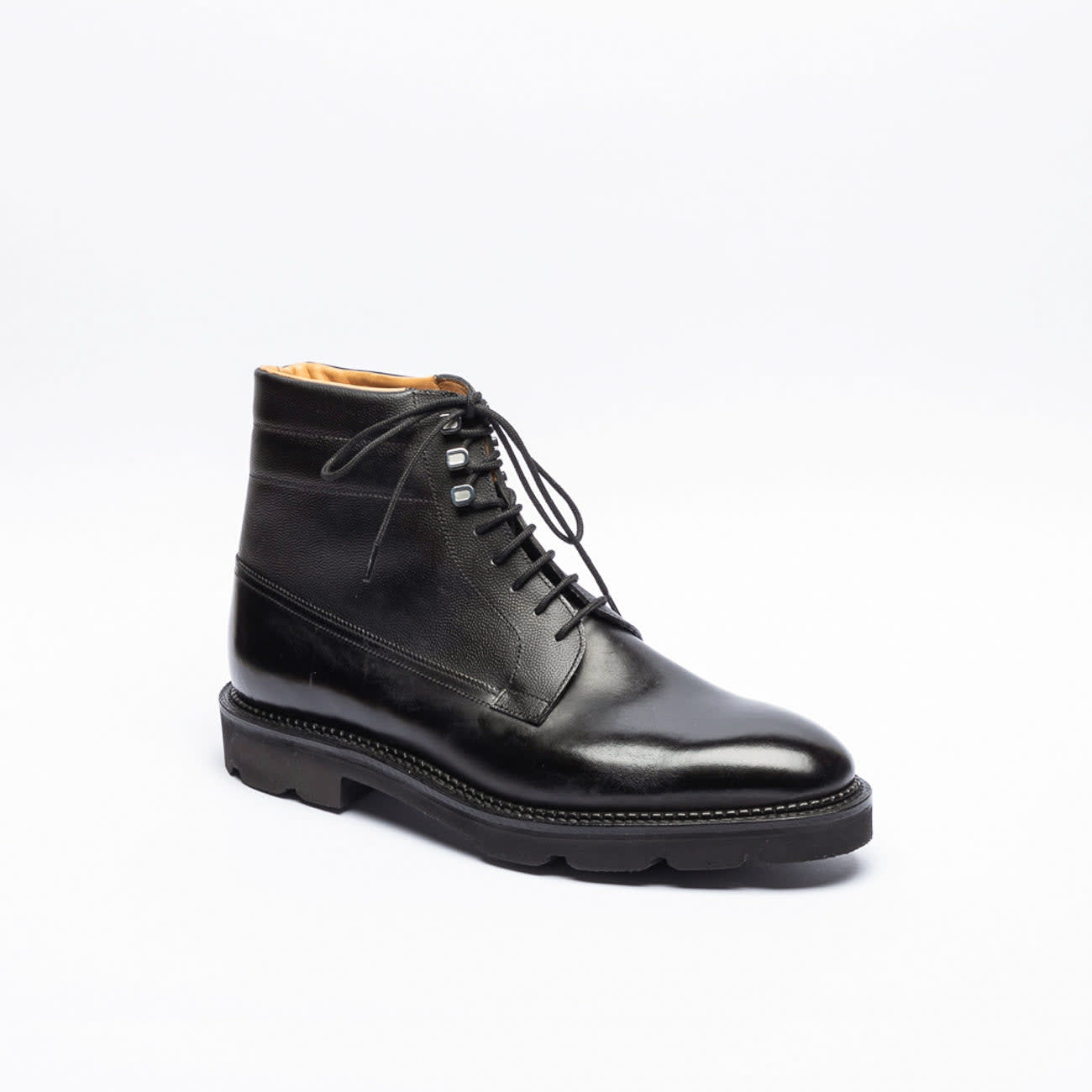 John Lobb Alder Pd Black Museum Caviar Calf Derby Boot