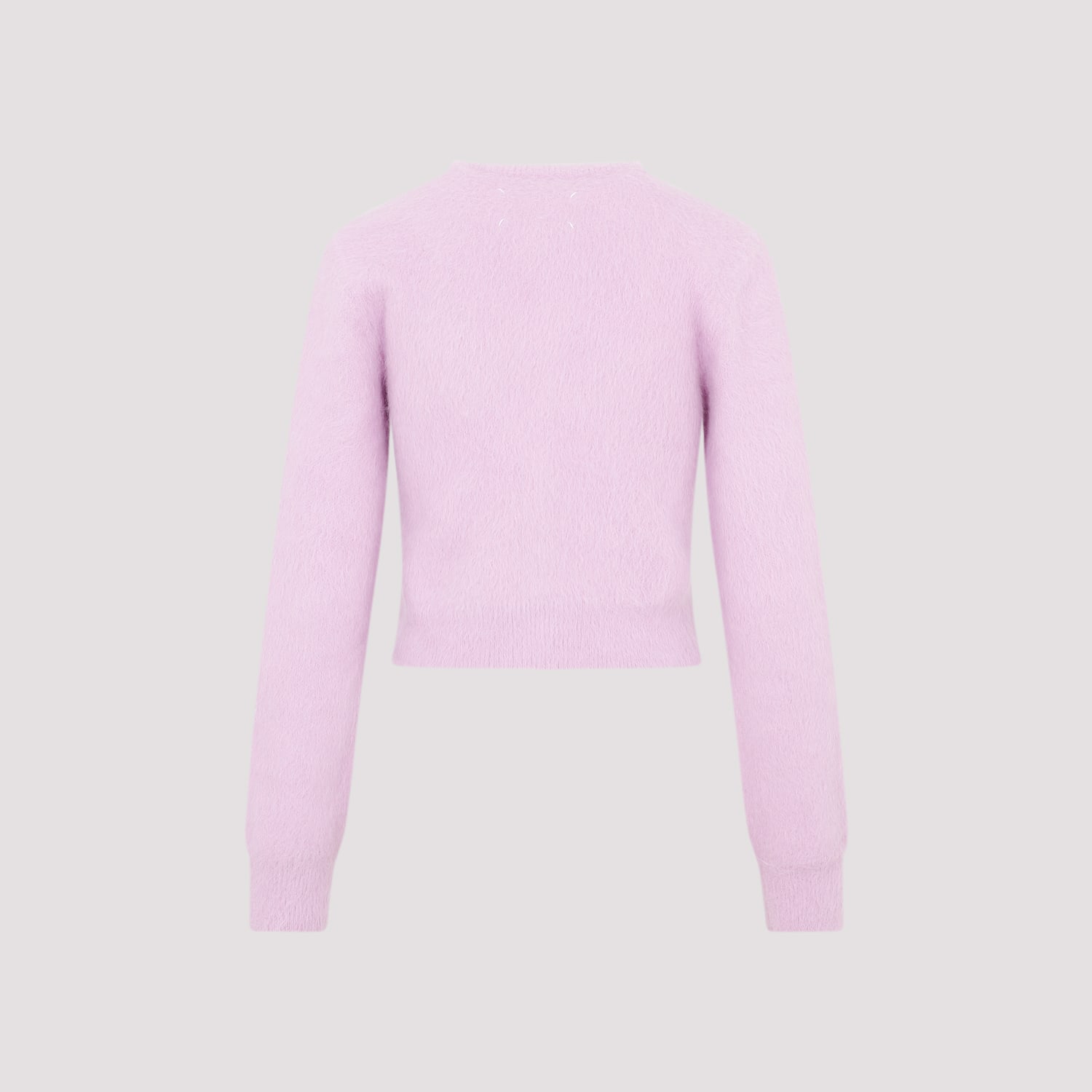 Shop Maison Margiela Angora Cardigan In Acid Lavander