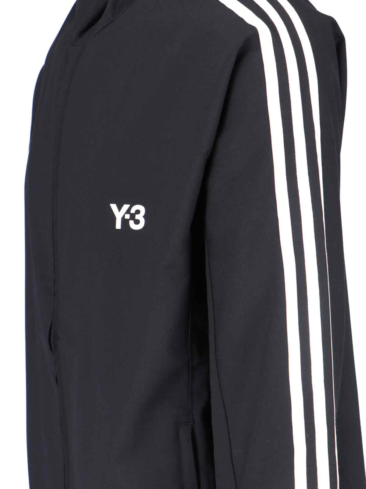 Shop Y-3 Logo Zip Sweatshirt In Black