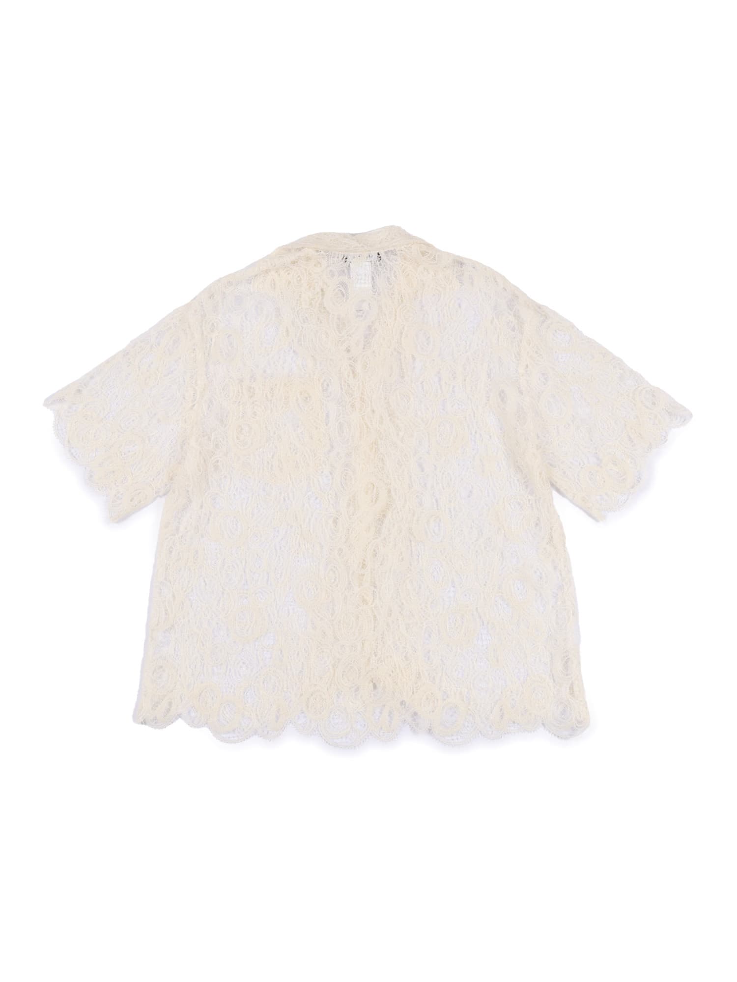 Fabiana Filippi Macrame Lace Oversize Shirt In White