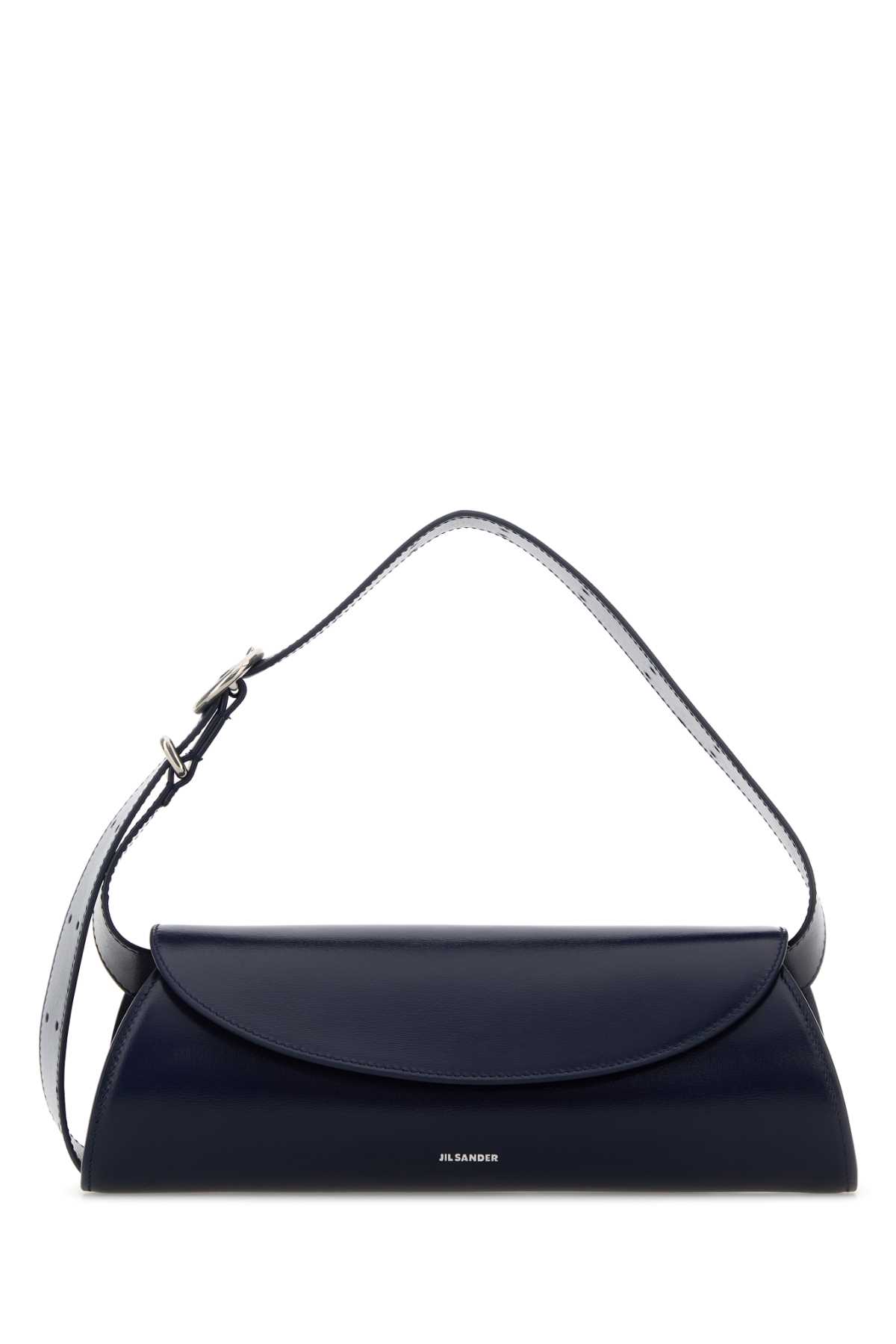 Jil Sander Midnight Blue Leather Small Cannolo Crossbody Bag In Blue