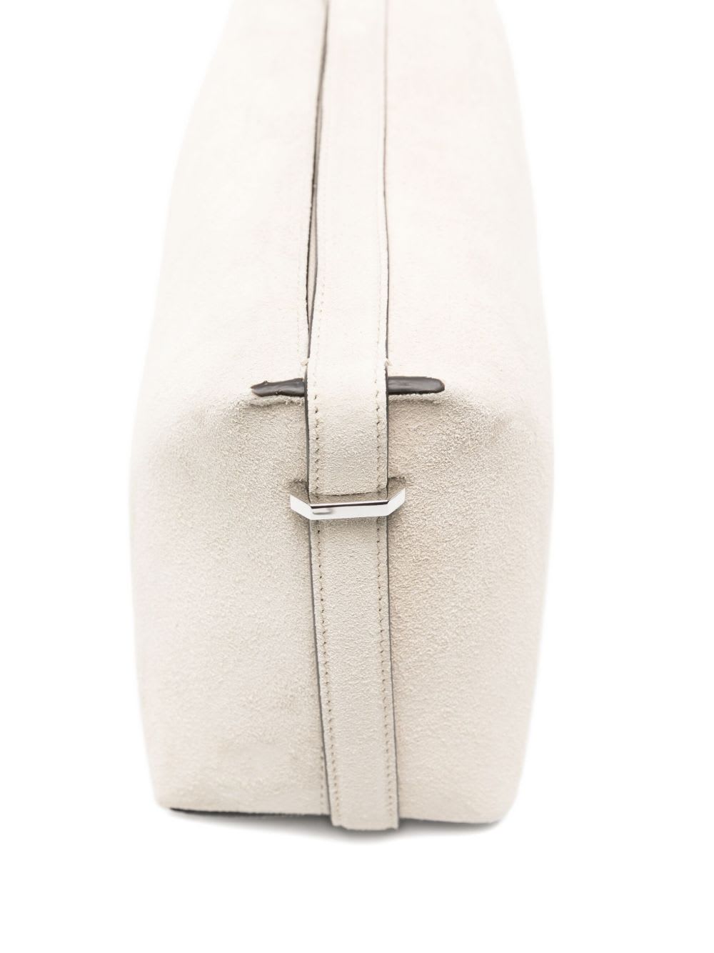 Totême Toteme Suede Leather Clutch In White
