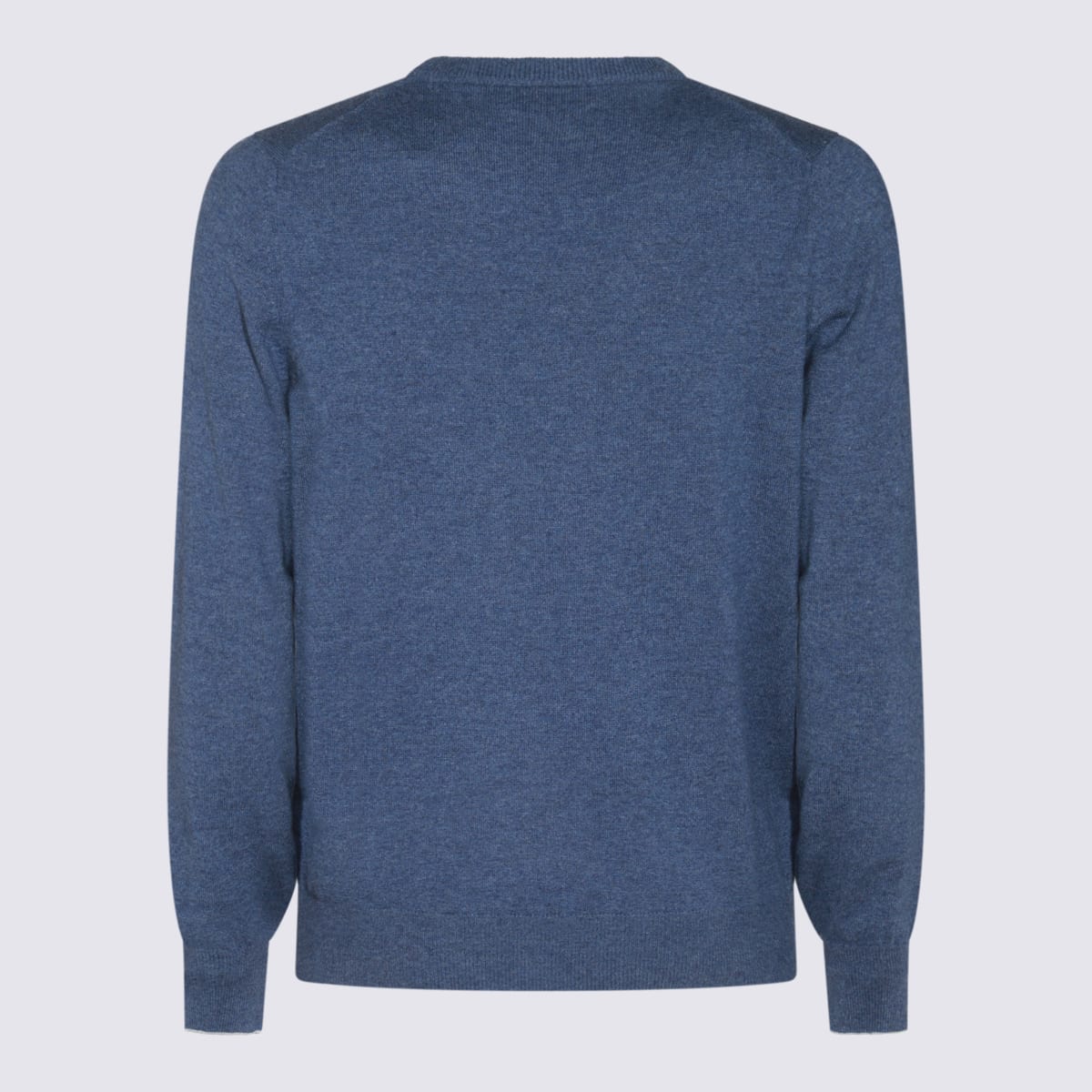 Shop Brunello Cucinelli Blue Wool Knitwear