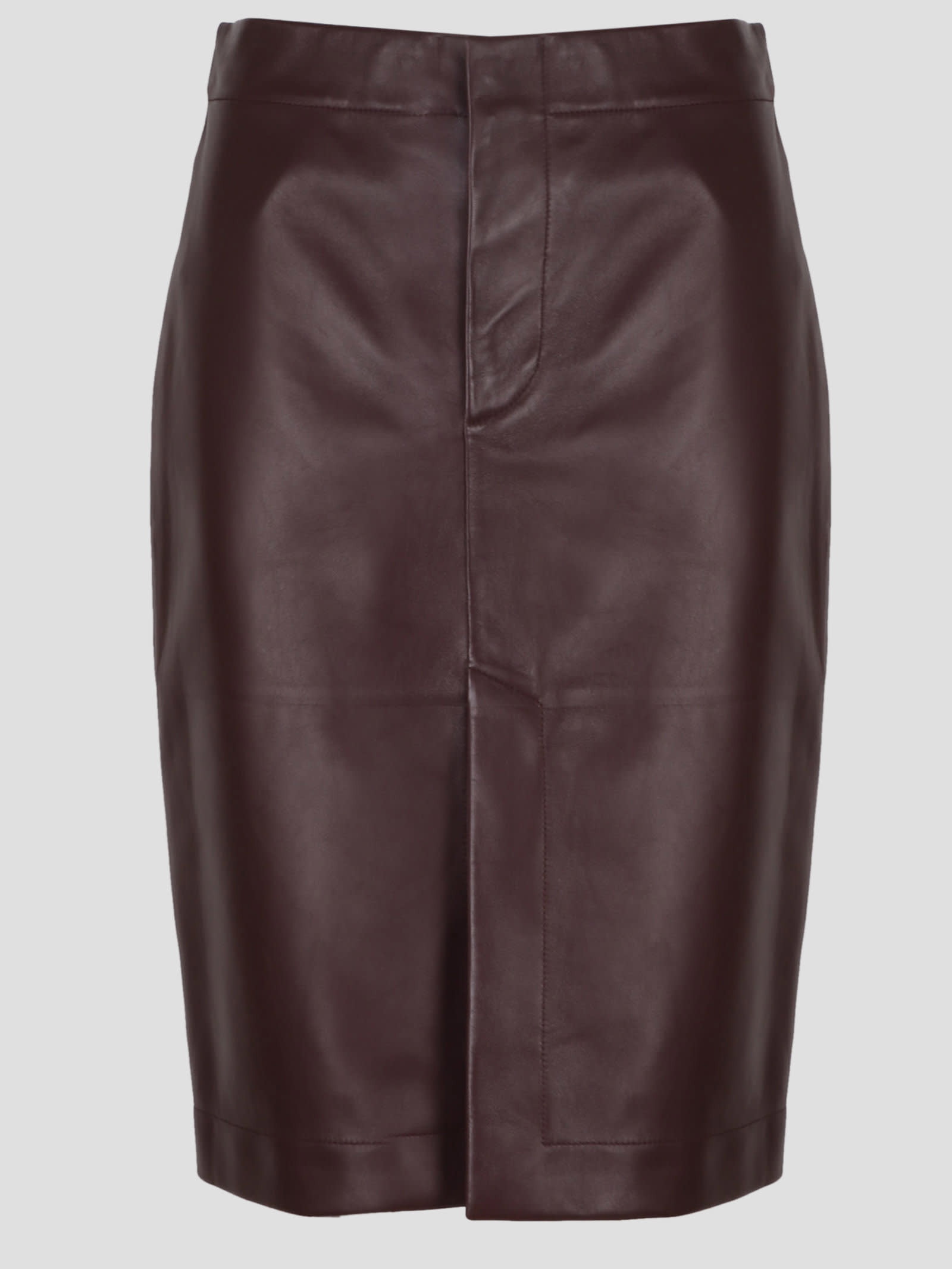 Bottega Veneta Soft Leather Skirt