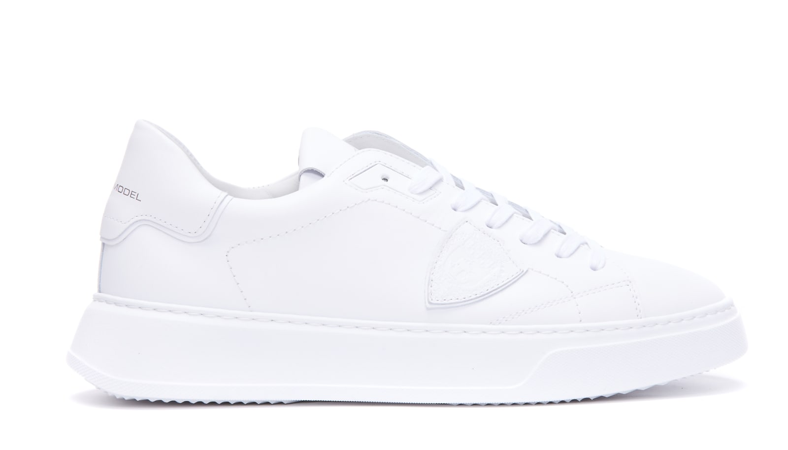 Shop Philippe Model Temple Low Sneakers In White