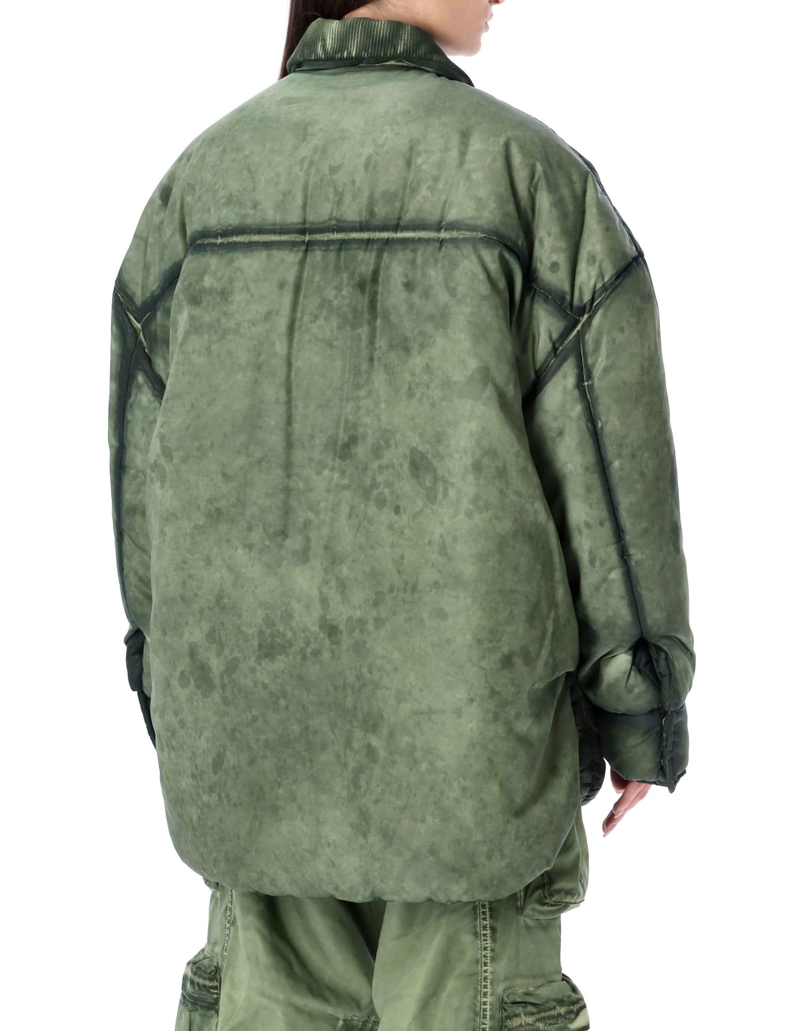Shop Attico Military Nylon Coat In Military Green
