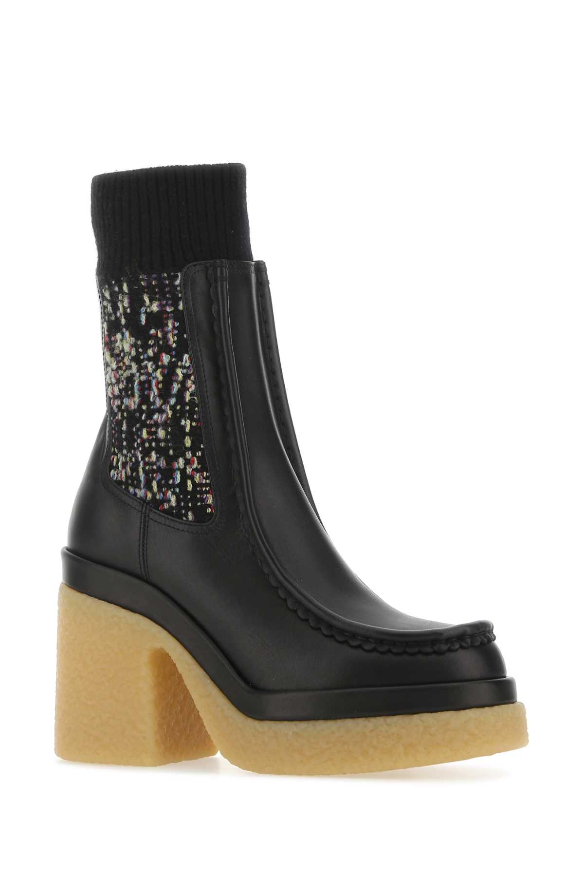 Shop Chloé Black Leather Jamie Ankle Boots In 001