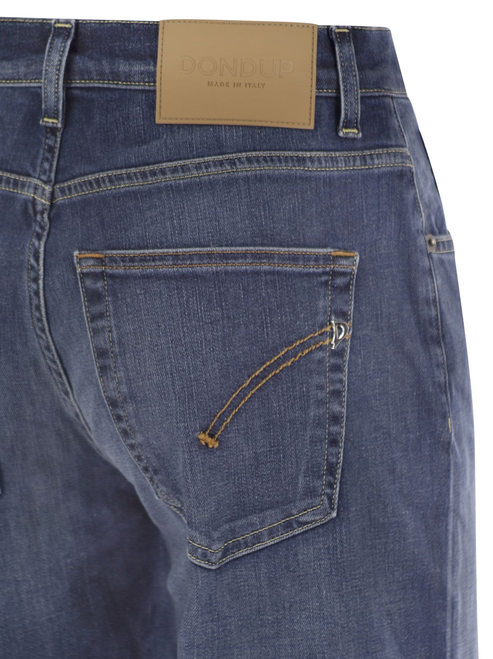 Dondup Jacklyn - Wide-leg Jeans In Stretch Denim In Dark Denim
