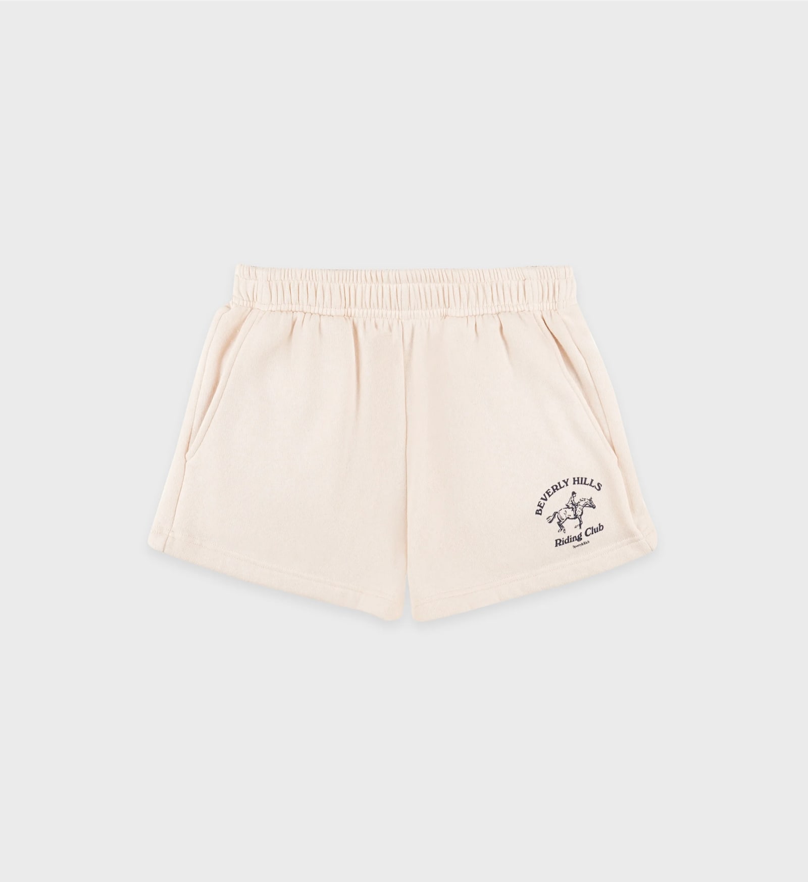Sporty & Rich Bh Riding Club Soft Disco Short In Neutral