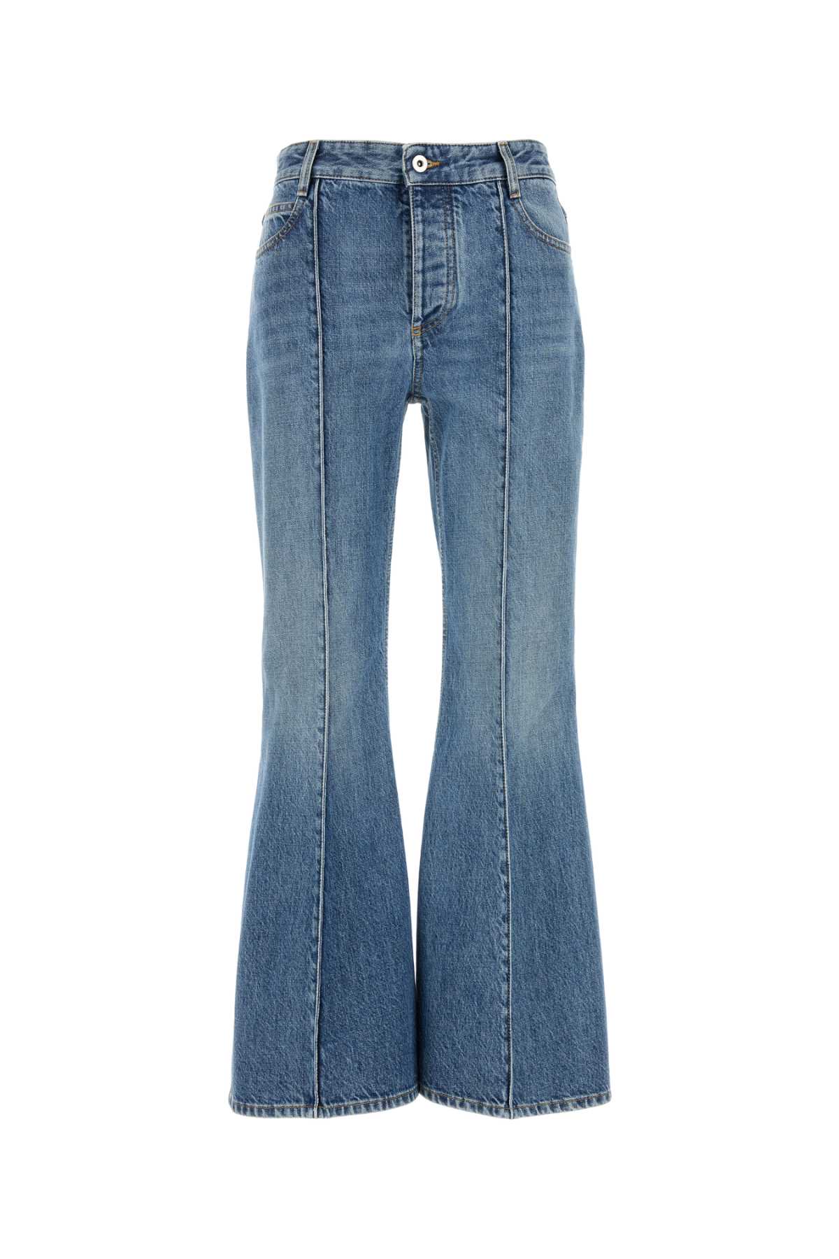 Shop Bottega Veneta Denim Jeans In Midblue