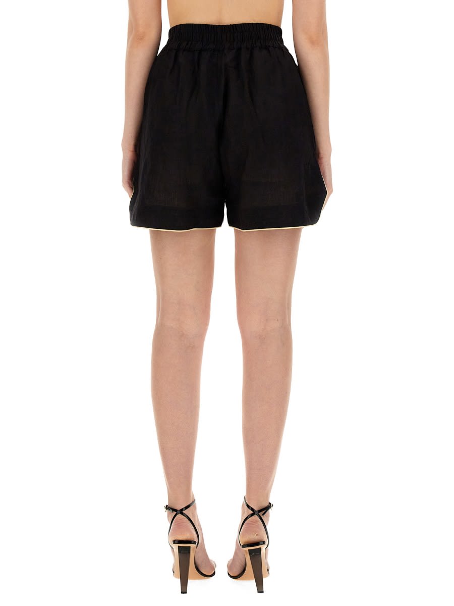 Shop Palm Angels Shorts With Logo In Black