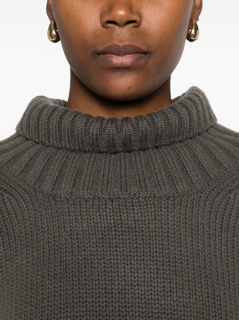 Goat Cashmere Jumper In Green