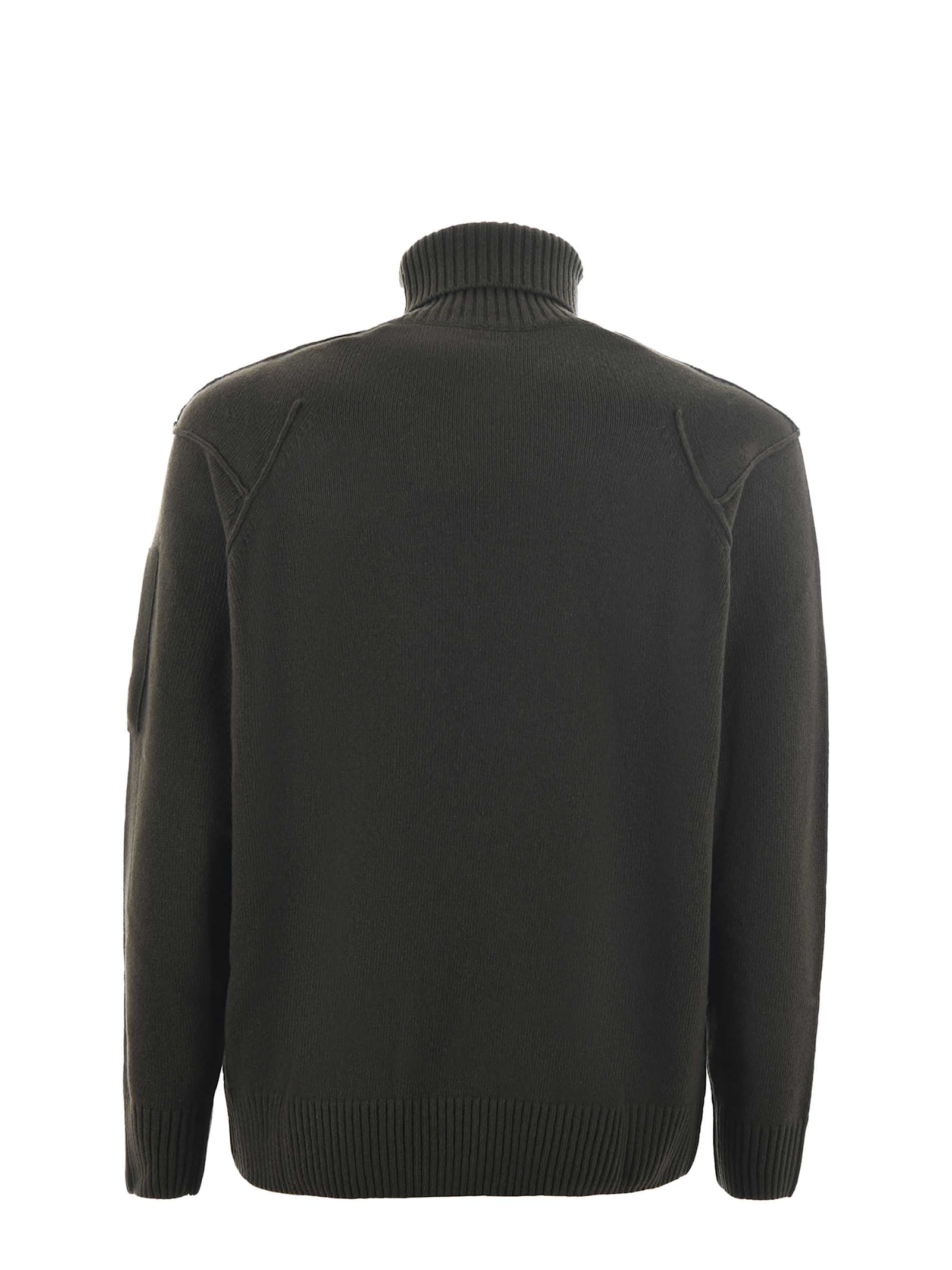 Shop C.p. Company Sweater  In Wool Blend In Green