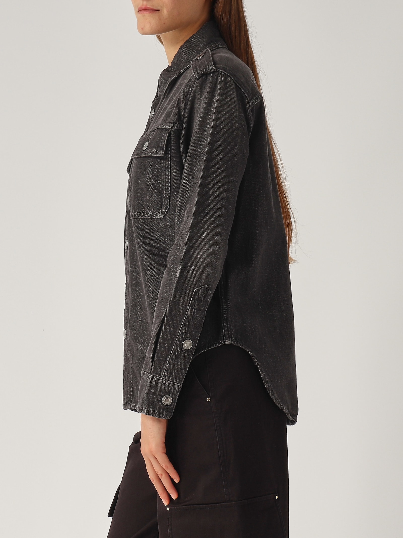 Michael Kors Denim Shirt In Antracite
