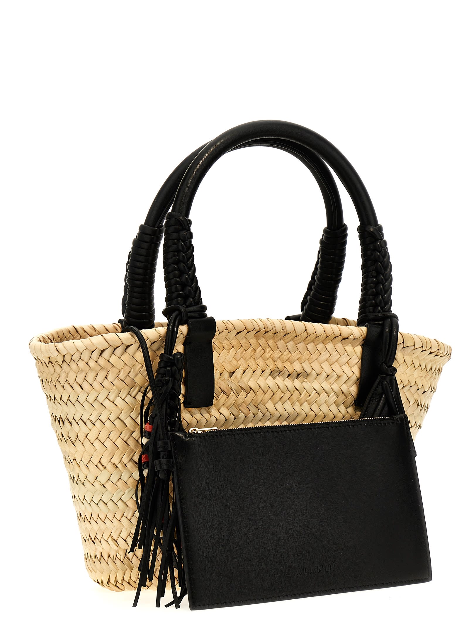 Shop Alanui Icon Palm Leaf Small Handbag In Multicolor