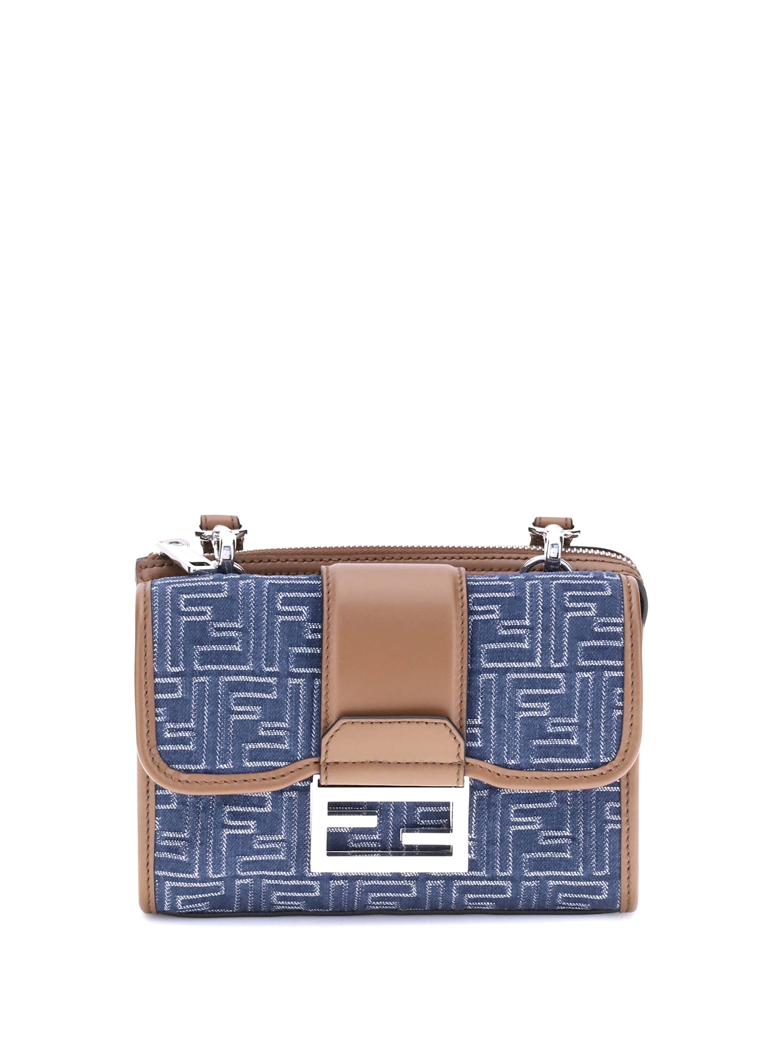 Fendi Baguette Denim Shoulder Bag