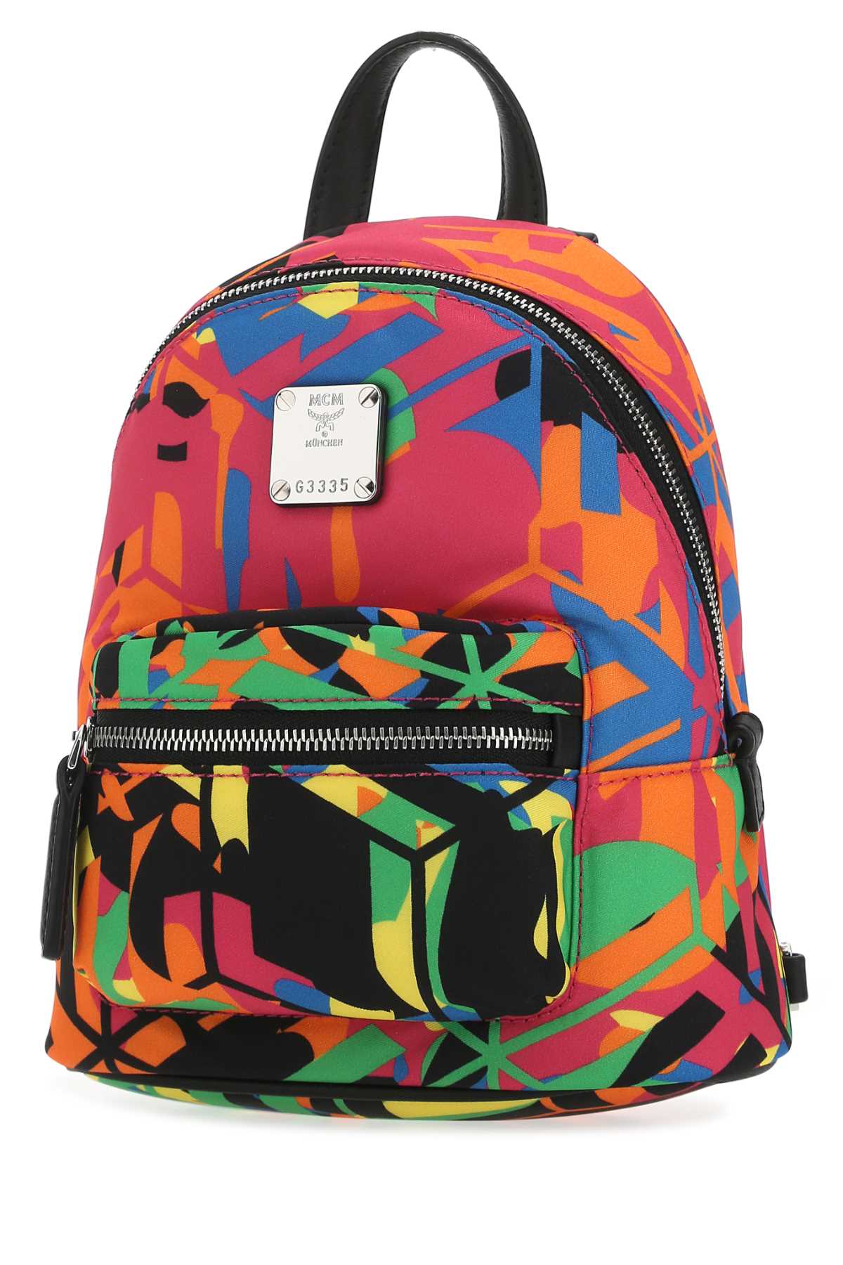 Mcm Printed Nylon Backpack In Mt