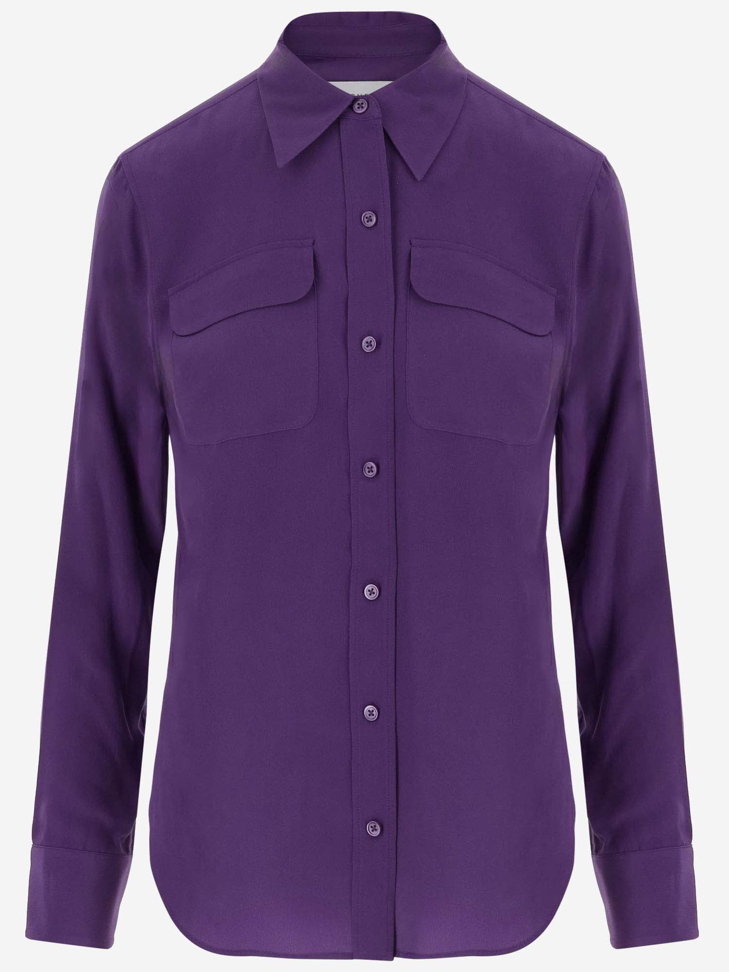 Shop Equipment Silk Shirt In Tillandsia Purple