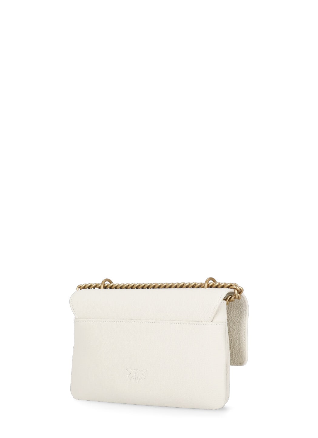 Shop Pinko Love One Soft Mini Bag In Ivory