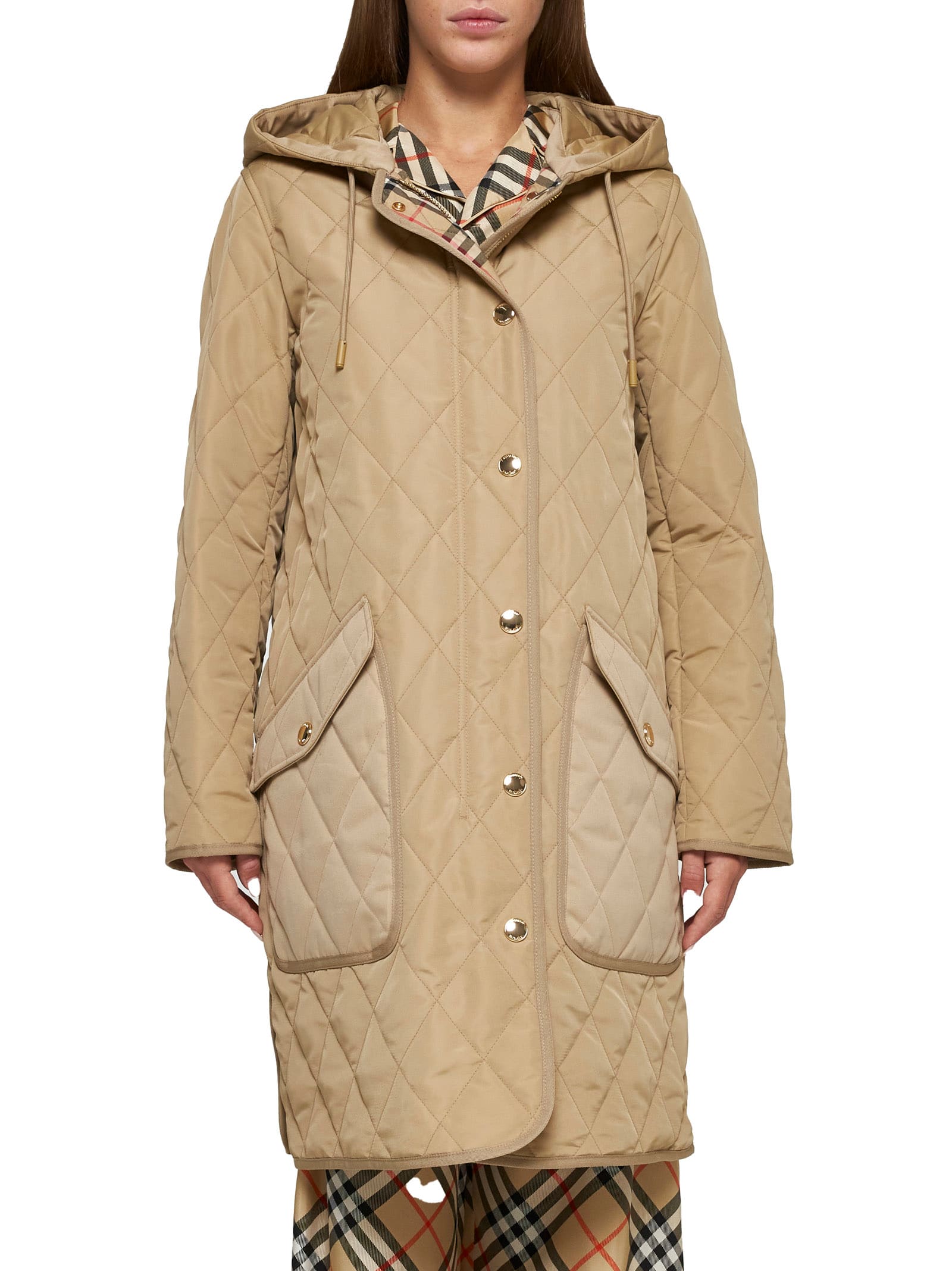 Shop Burberry Jacket In Beige