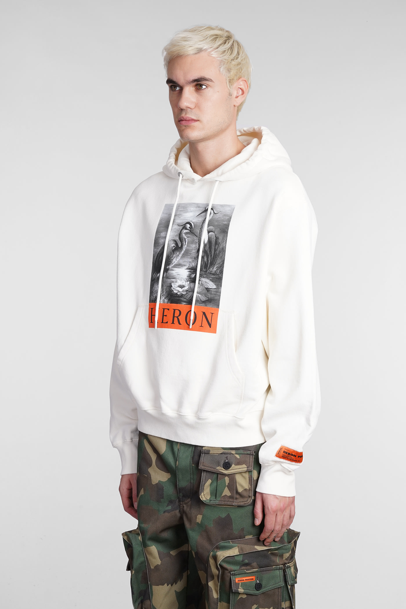 HERON PRESTON Sweatshirt In White Cotton Smart Closet