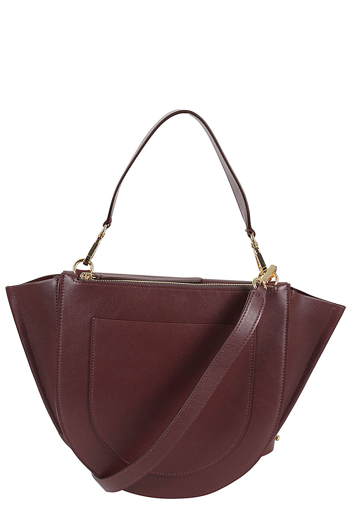 Shop Wandler Hortensia Bag Medium In Bordeaux