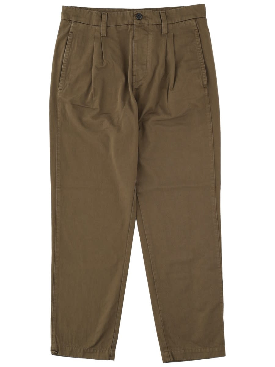 C.p. Company Tailored Trousers With Pockets And Pleats In Brown
